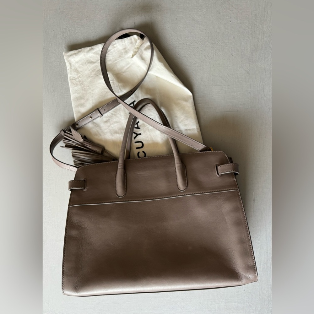 Cuyana Work Satchel in Clay Smooth Leather - Picture 7 of 17
